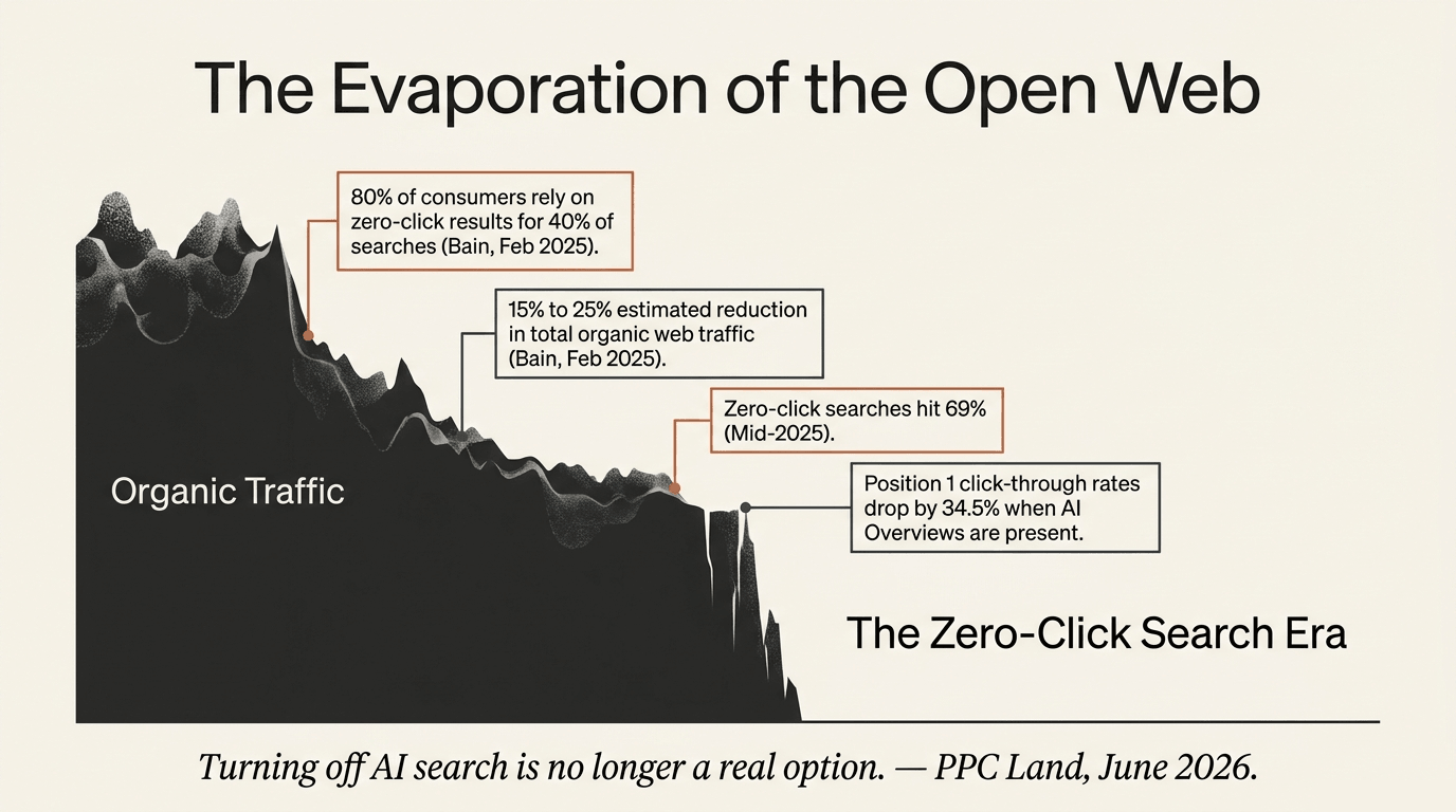 Zero Click data search timeline chart
